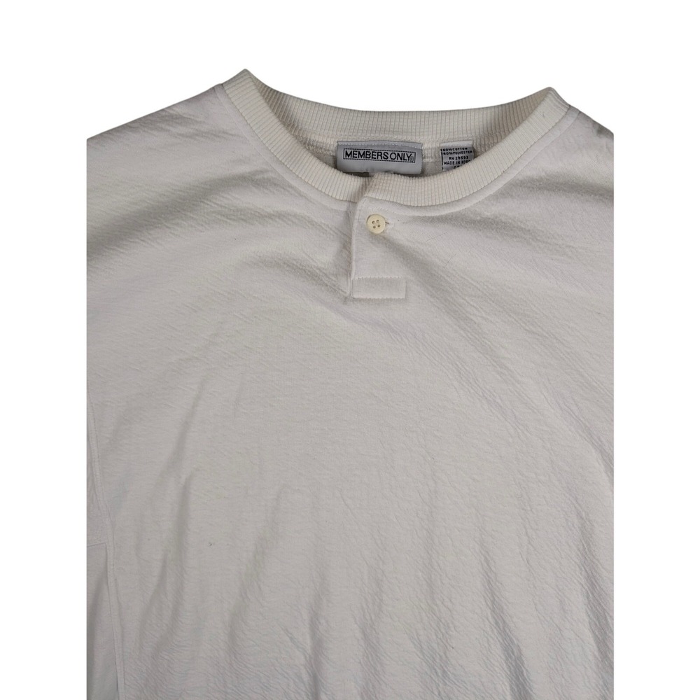 Members Only Vintage Shirt Men's White Short Sleeve Banded Waist XLT Grandpa‎
